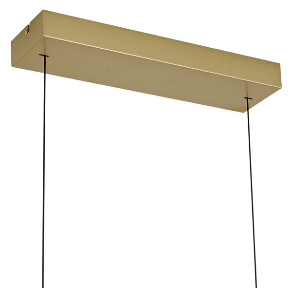 Nowoczesna lampa wisząca mosiężna z przezroczystym szkłem z LED Easylift - Catch