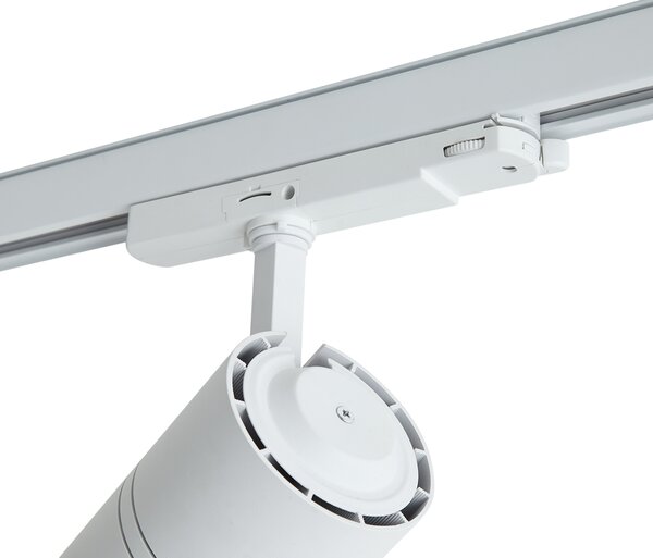 Nowoczesny reflektor szynowy biały do szyny 3-fazowej z LED - 3-Phase Ruler