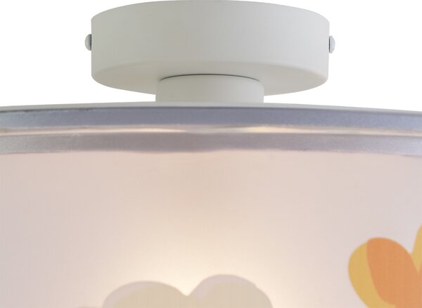 Dziecięca lampa sufitowa biała z kwiatami - Harrie wśród kwiatów