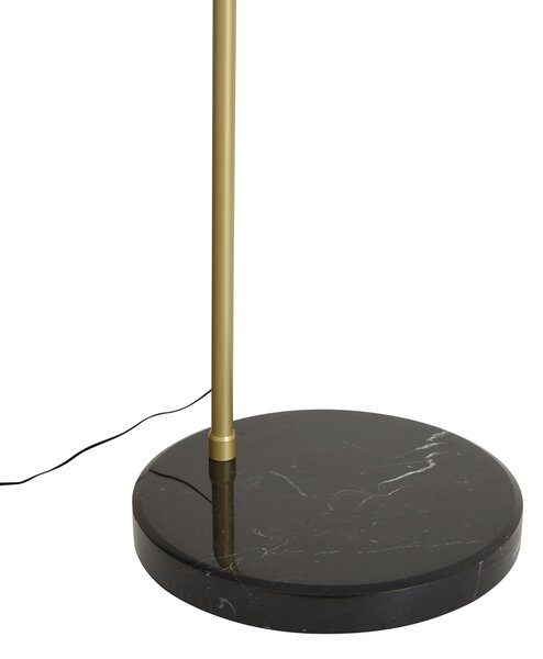 Designerska lampa łukowa podłogowa złota z LED z 3-stopniowym ściemnianiem - Anello