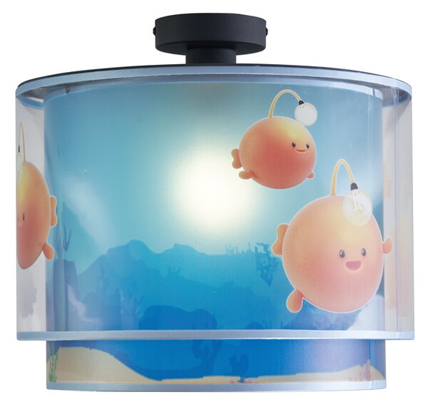 Dziecięca lampa sufitowa niebieska z Bulby - Harrie meets Bulby