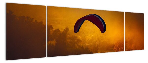 Obraz spadochroniarza o zachodzie słońca (170x50 cm)