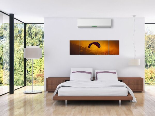 Obraz spadochroniarza o zachodzie słońca (170x50 cm)