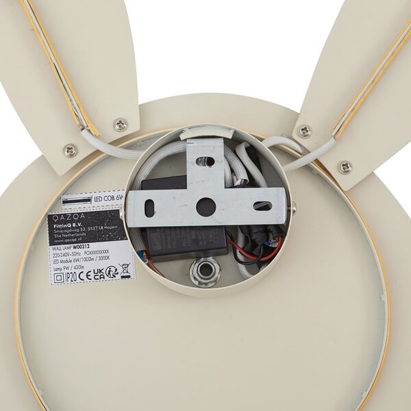 Dziecięca lampa ścienna beżowa ze szczegółami z LED z 3-stopniowym ściemnianiem - Benny the Bunny