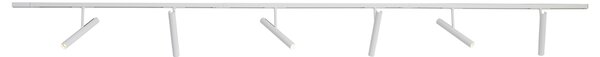 Nowoczesny system szynowy biały z 6 reflektorami białymi 1-fazowy - Slimline Avery