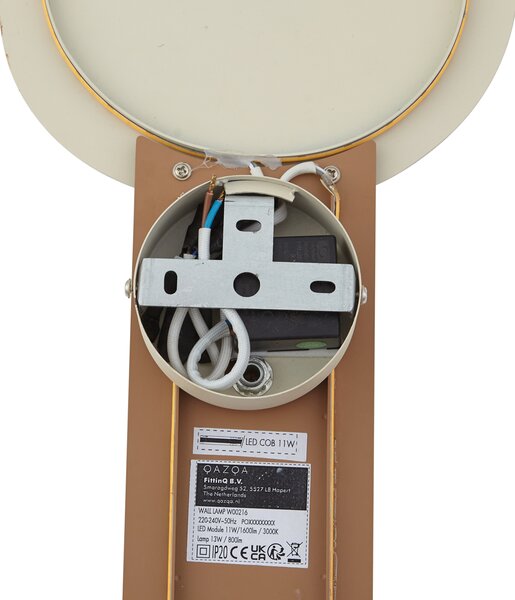Dziecięca lampa ścienna brązowa z LED z 3-stopniowym ściemnianiem - Gigi Żyrafa
