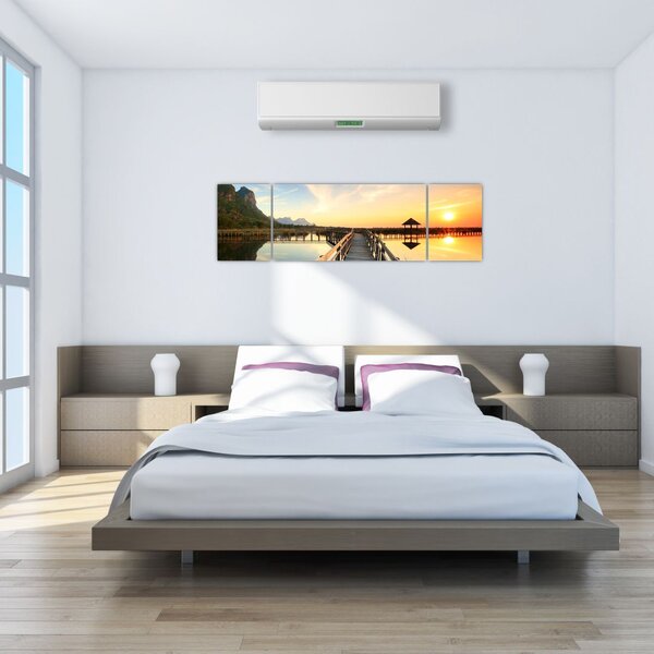 Obraz drewnianego molo (170x50 cm)