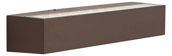 Przemysłowy kinkiet zewnętrzny rdzawobrązowy 38 cm z LED IP65 - Hannah