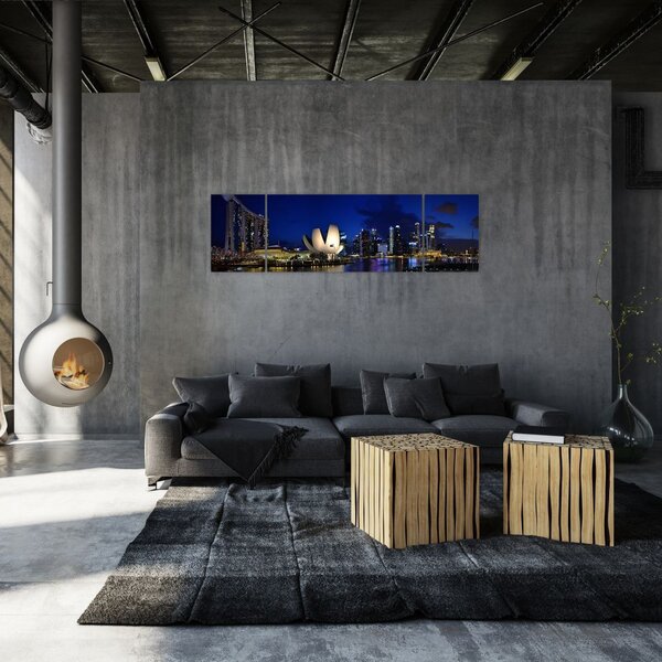 Obraz Singapuru nocą (170x50 cm)