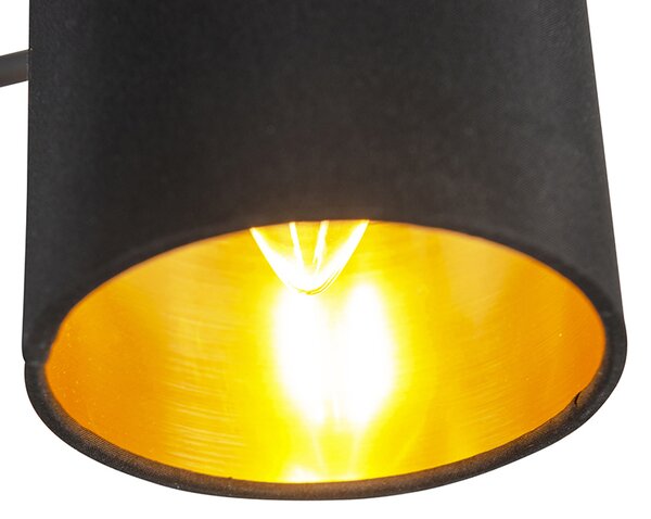 Inteligentna nowoczesna lampa sufitowa czarna, w tym 3 WiFi B35 - Lofty