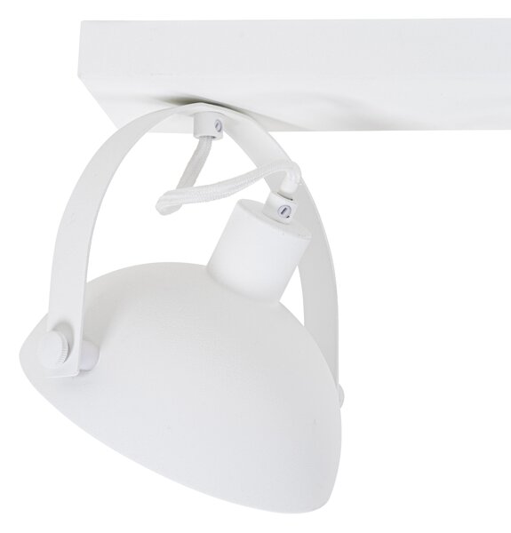 Industrialna lampa sufitowa biała ze srebrnym wykończeniem 2-punktowa regulowana - Magnax