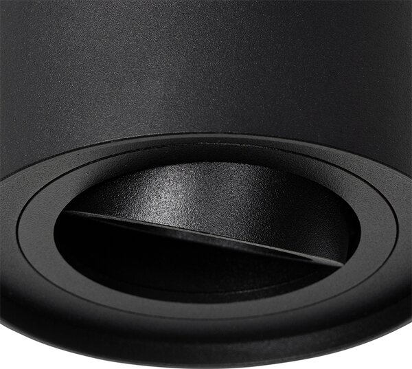 Inteligentny reflektor sufitowy czarny regulowany z WiFi GU10 - Rondoo up
