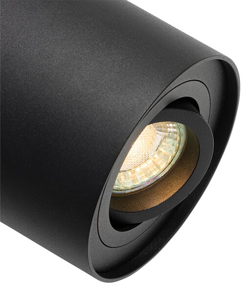 Inteligentny reflektor sufitowy czarny regulowany z WiFi GU10 - Rondoo up