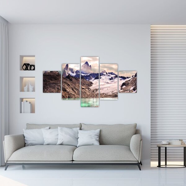 Obraz górskiego jeziora (125x70 cm)