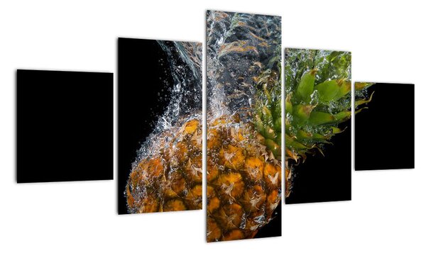 Obraz ananasa w wodzie (125x70 cm)