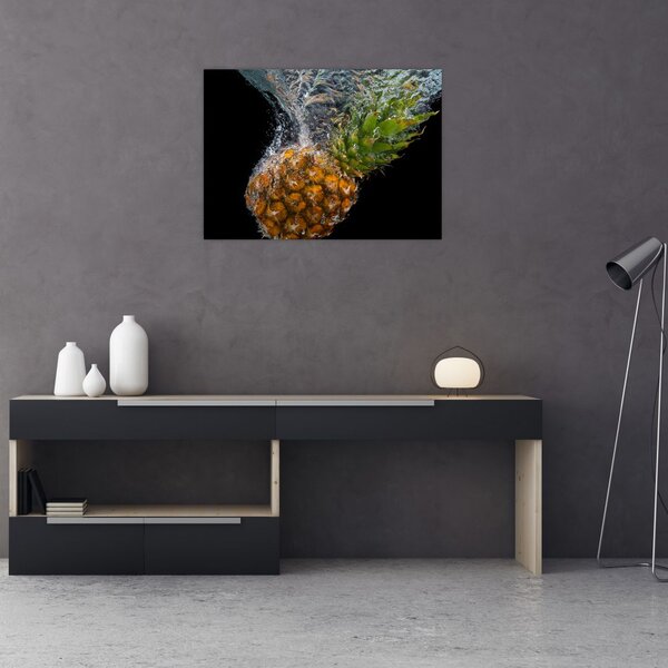 Obraz ananasa w wodzie (70x50 cm)