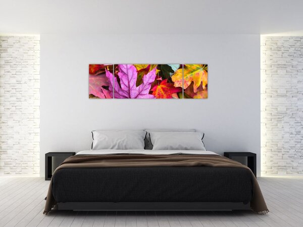 Obraz - jesienne liście (170x50 cm)