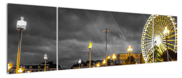 Obraz diabelskiego młyna o zmierzchu (170x50 cm)