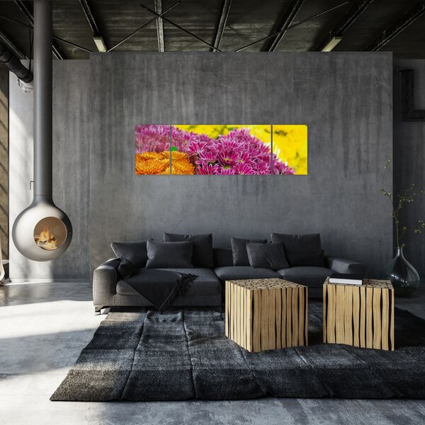 Obraz różowego kwiatu (170x50 cm)
