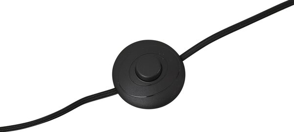 Lampa podłogowa czarna z kwiatowym abażurem i białym wnętrzem 45 cm - Classico