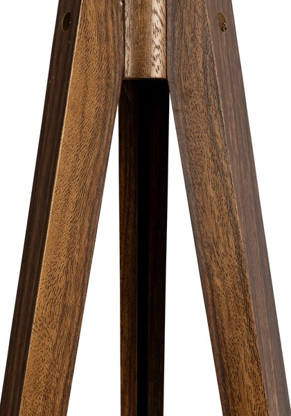 Lampa podłogowa Trójnóg z drewna orzechowego z czerwonym kloszem i złotym wnętrzem 50 cm - Tripod Classic