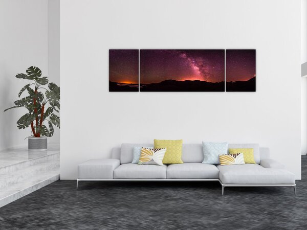 Obraz różowej Drogi Mlecznej (170x50 cm)