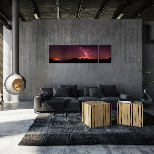 Obraz różowej Drogi Mlecznej (170x50 cm)