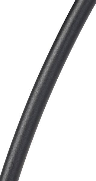 Lampa podłogowa czarna z brązowo-beżowym abażurem w paski 50 cm - XXL