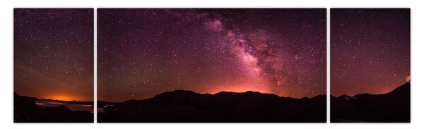 Obraz różowej Drogi Mlecznej (170x50 cm)