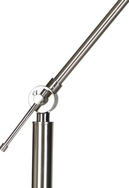 Lampa podłogowa stalowa regulowana z czarnym kloszem 50 cm - Editor