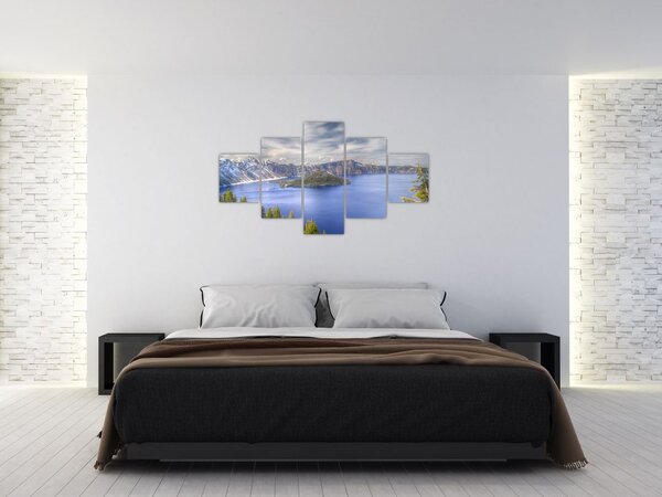Obraz górskiego jeziora (125x70 cm)