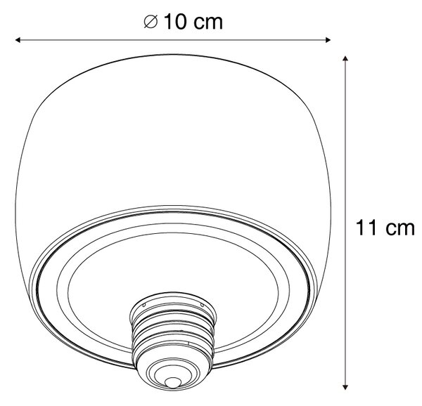 Żarówka dekoracyjna LED E27 czarna 6W 370 lm 3000K