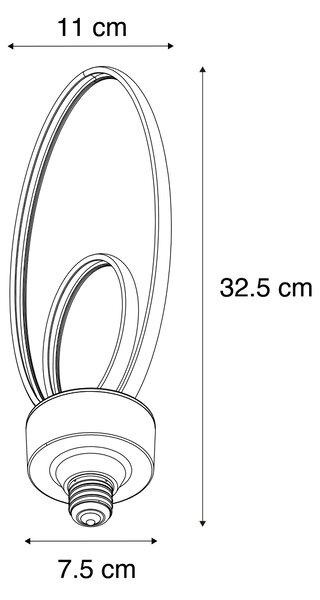 Żarówka dekoracyjna LED E27 czarna 6W 450 lm 3000K