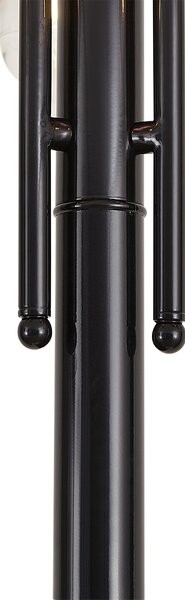Nowoczesna lampa zewnętrzna czarna z miedzią 235 cm 3-źródła światła IP44 - Kansas