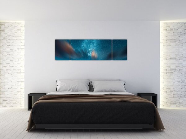 Obraz niebieskiej drogi mlecznej (170x50 cm)