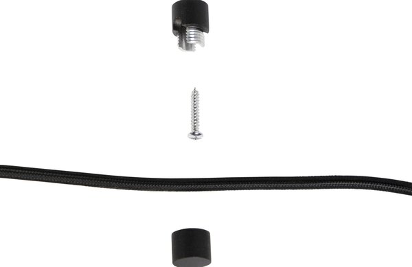 Lampa wisząca czarna z wtyczką i brązowym kloszem z białym wnętrzem 31,5 cm - Cavalux