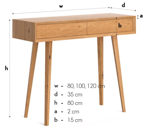 Konsola drewniana Quatro Olcha 80 cm