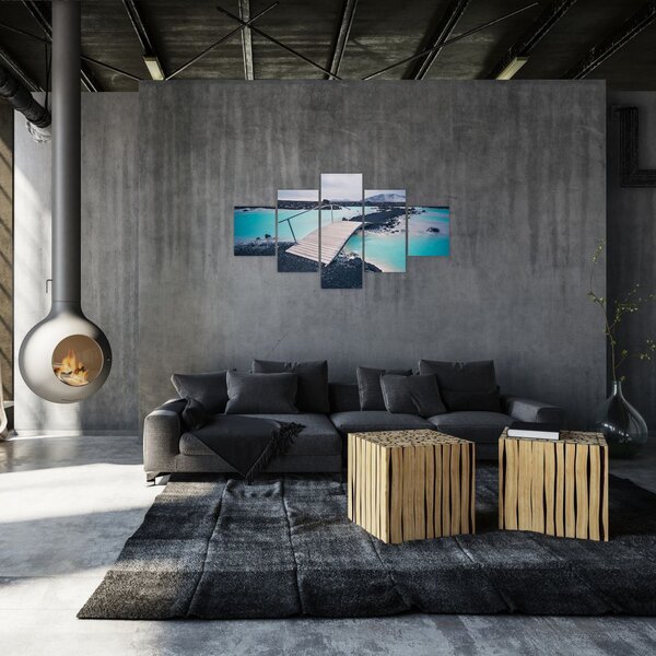 Obraz drewnianego mostu (125x70 cm)