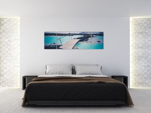 Obraz drewnianego mostu (170x50 cm)