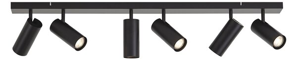 Nowoczesna lampa sufitowa czarna 102 cm 6-punktowa regulowana - Renna