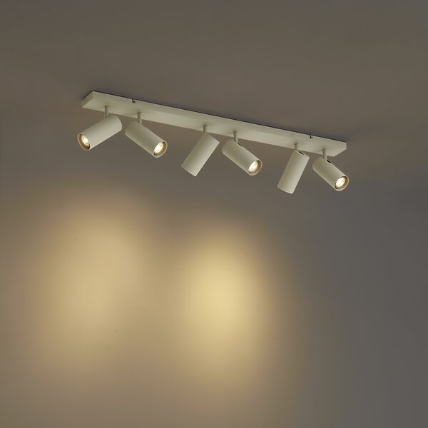 Nowoczesna lampa sufitowa beżowa 100 cm 6-punktowa regulowana - Renna