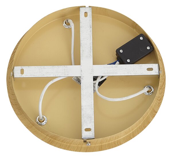 Lampa sufitowa Japandi z jasnego drewna z regulowanymi spotami 3-punktowa IP44 - Ducha