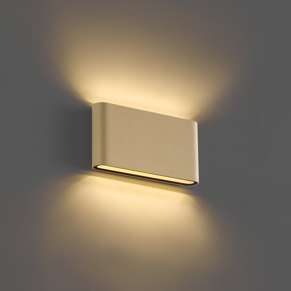 Nowoczesny kinkiet zewnętrzny beżowy 17,5 cm z LED IP65 - Batt