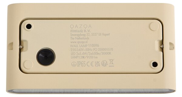 Nowoczesny kinkiet zewnętrzny beżowy 17,5 cm z LED IP65 - Batt