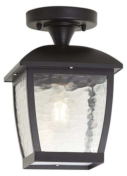 Klasyczna lampa sufitowa czarna IP44 - Leuven