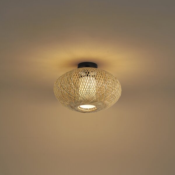 Lampa sufitowa Japandi bambusowa 42 cm IP44 - Moana