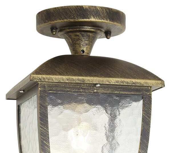 Klasyczna lampa sufitowa antyczne złoto IP44 - Leuven