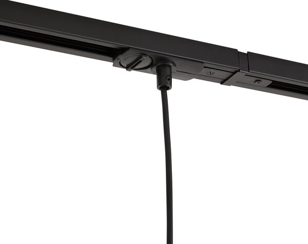 Nowoczesny system szynowy z 3 lampami wiszącymi czarny 1-fazowy - Iconic Holt