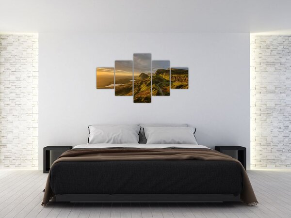 Obraz pasma górskiego (125x70 cm)