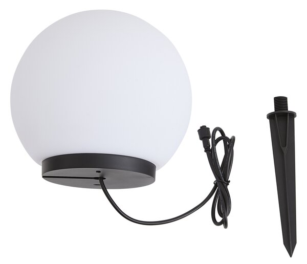 Nowoczesna lampa zewnętrzna 12V biała 20 cm z LED IP65 - Voltaire Luno